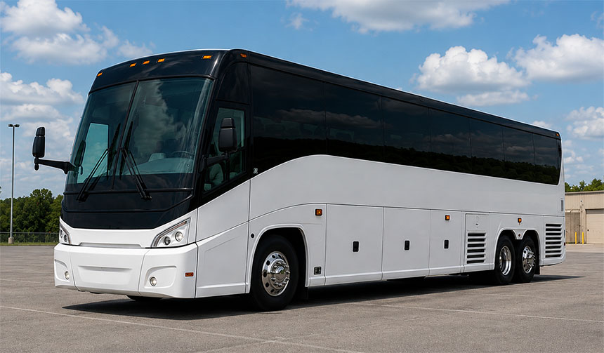 56-passenger charter bus available in Southlake, TX